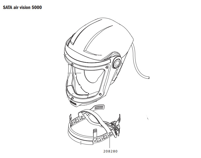 Air Vision 5000 Galvos Fiksacija Komplekta