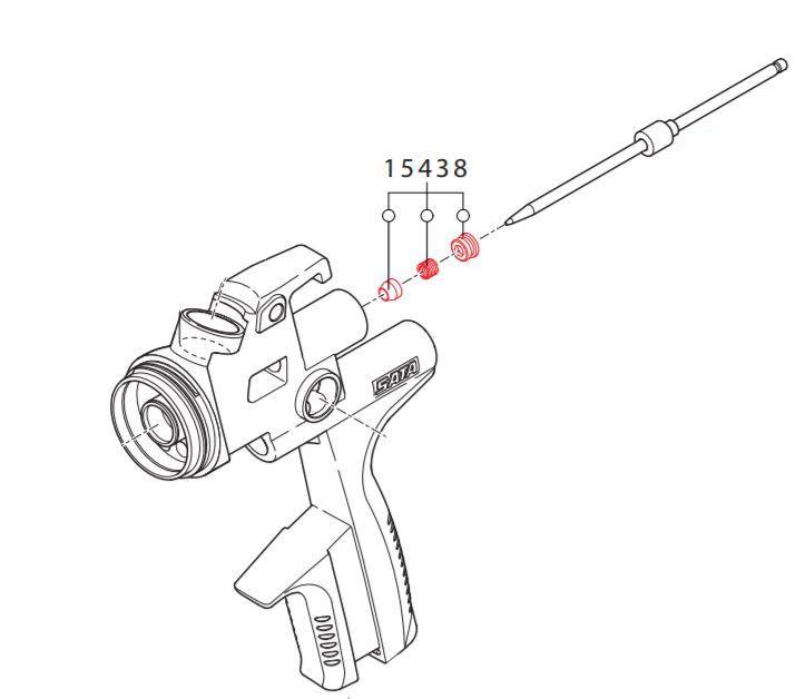 Dažų adatos pakuotė 15438